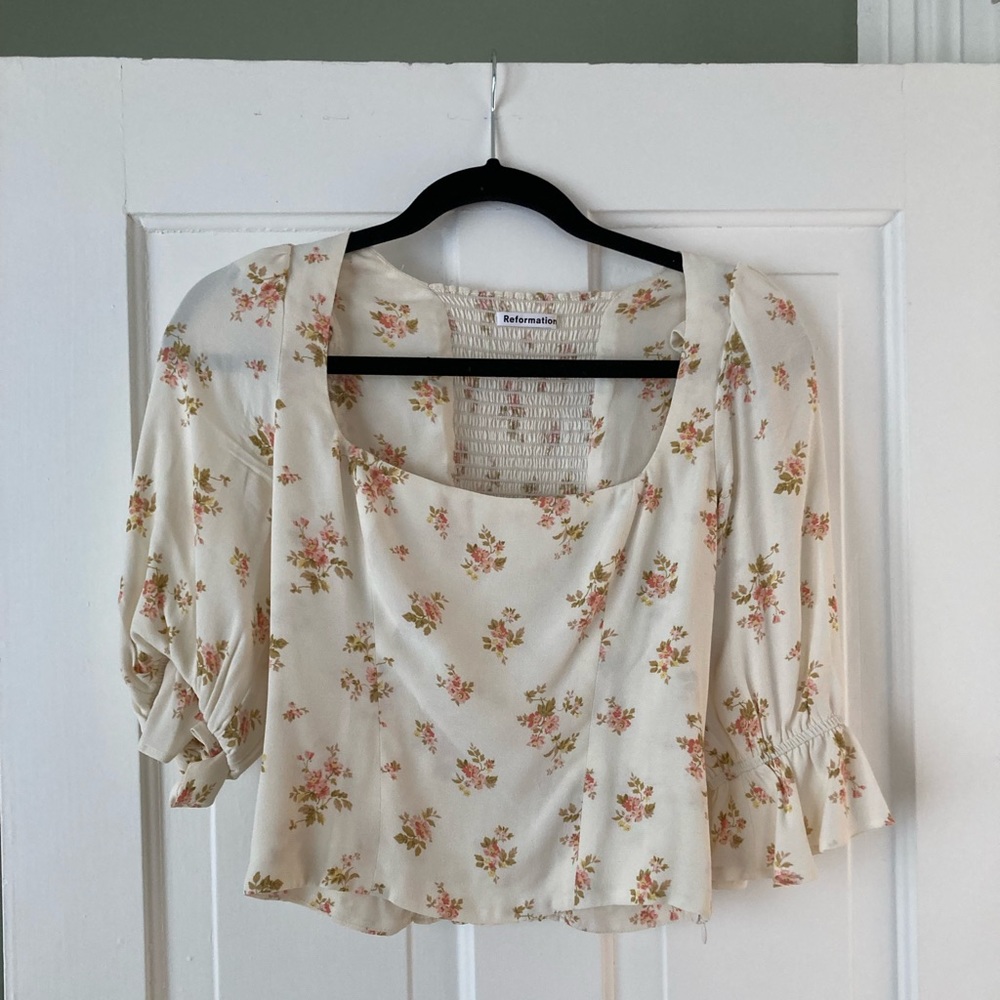 Reformation Floral Blouse